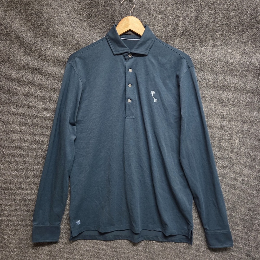 Greyson Shirt Mens Medium Omaha Long Sleeve Polo The Country Club Of Orlando
